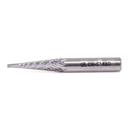 Continental Abrasives SM-3 Double Cut Conical Pointed Nose Tungsten Carbide Burr CB-SM3D
